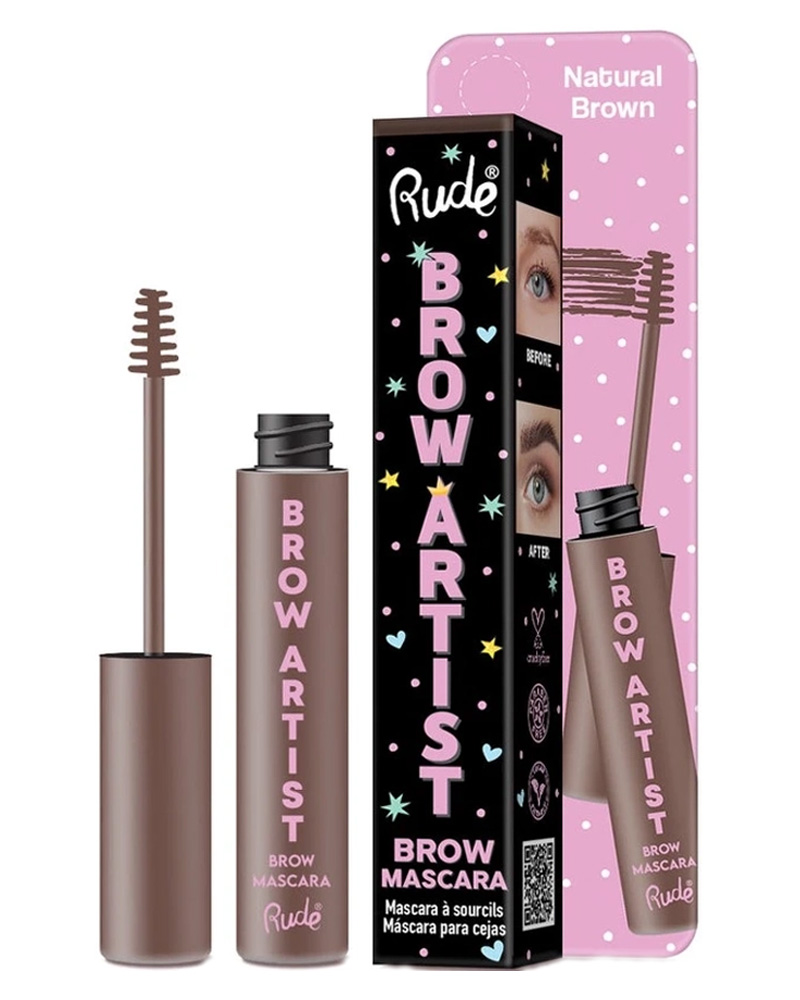 Rude Cosmetics Brow Artist Brow Mascara Natural Brown 3 ml