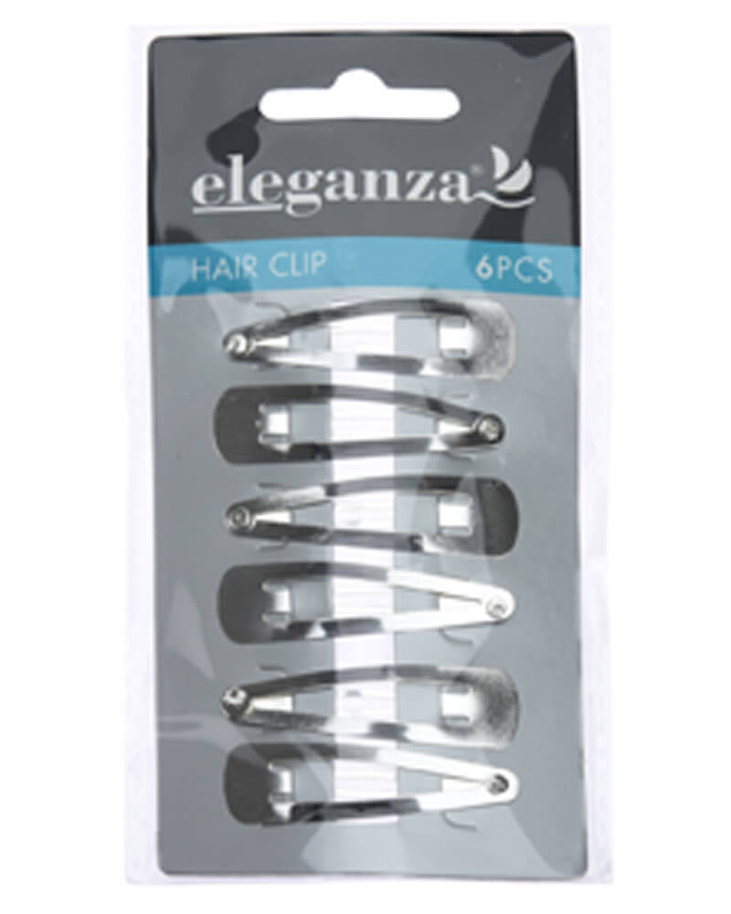 Eleganza Hair Clip Silver 4.7cm   6 stk.