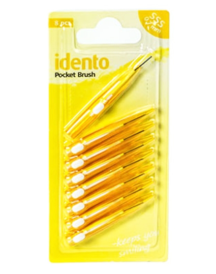 Idento Pocket Brush 8 x 0,7mm (Gul) 8 stk.