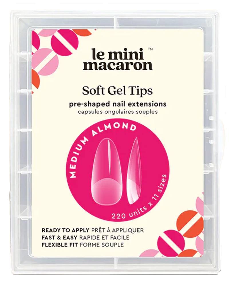 Le Mini Macaron Soft Gel Tips Medium Almond 63 ml