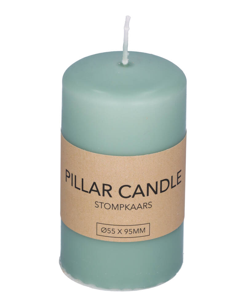 Excellent Houseware Pillar Candle Green 55 x 95 mm