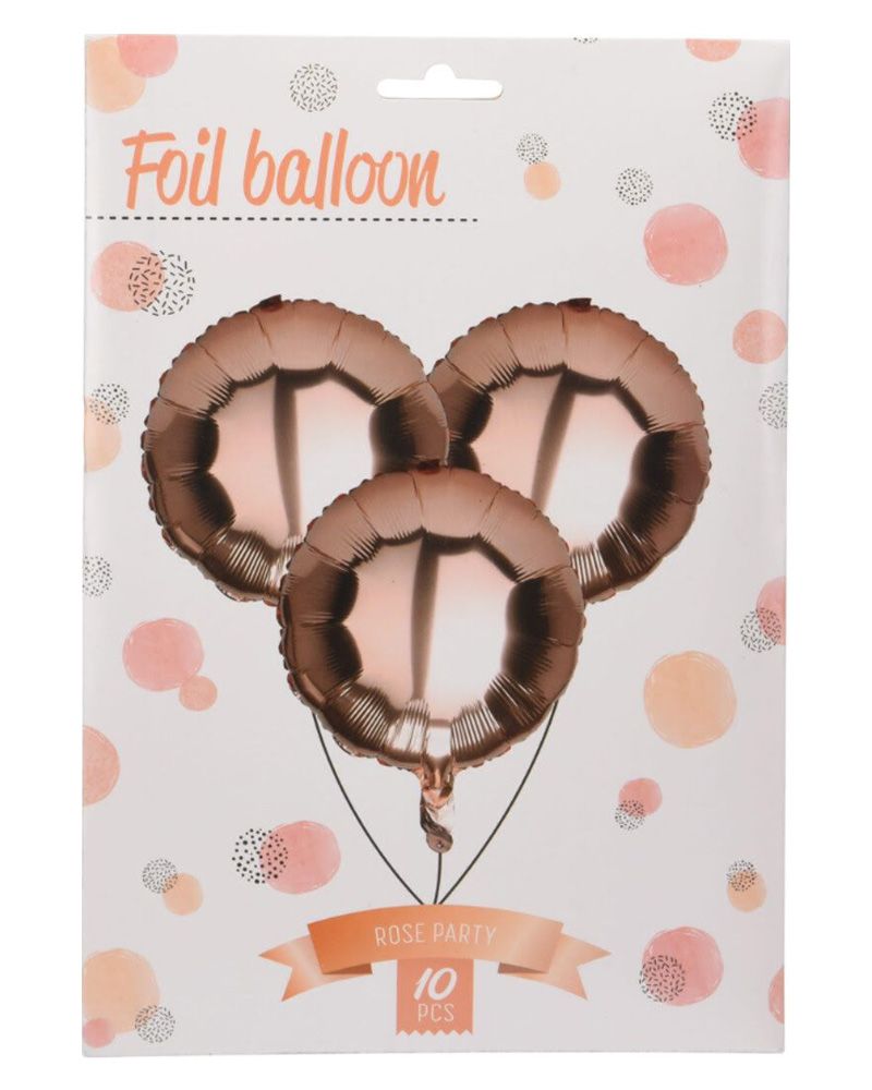Excellent Houseware Foil Balloons Rose   10 stk.