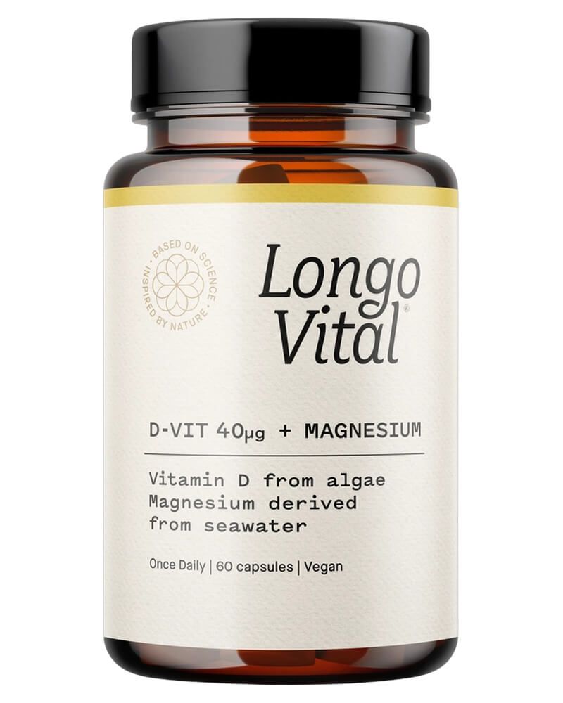 Longo Vital Daily Essentials D‑vitamin + Magnesium 60 stk.