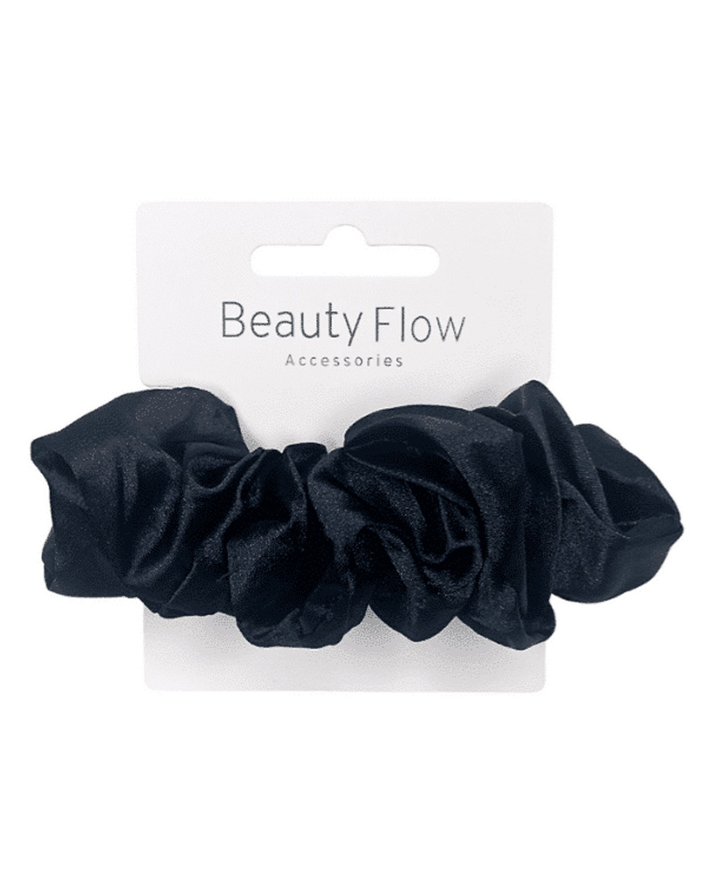 Beauty Flow Minna Silk Scrunchie Deep Black   1 stk.