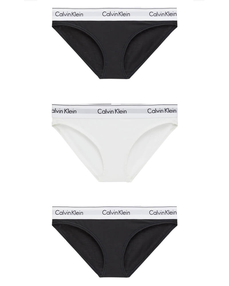 Calvin Klein Bikini Briefs 3-pack Black/White – L