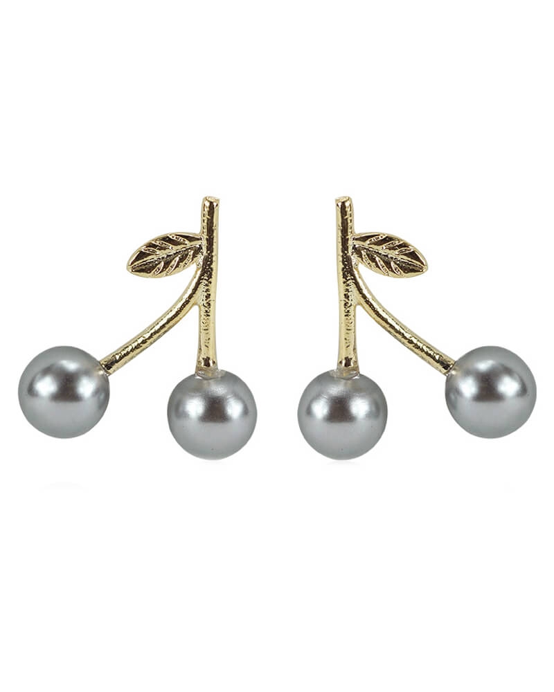 Everneed Cherry earrings grey/gold (U)