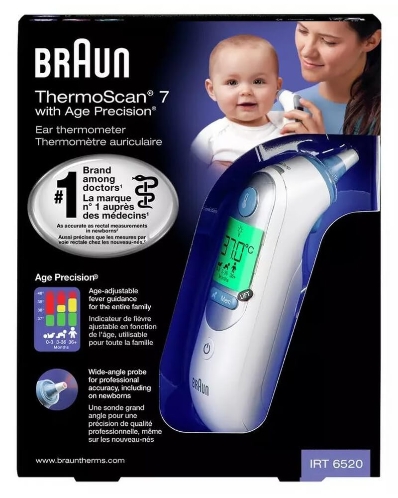 Bästa pris Braun ThermoScan 7 Ear Thermometer IR..., prisjämförelse för Braun ThermoScan 7 Ear Thermometer IR....  Produkten relaterar till kategorierna Skönhet & Hälsa, Hälsa & Vård