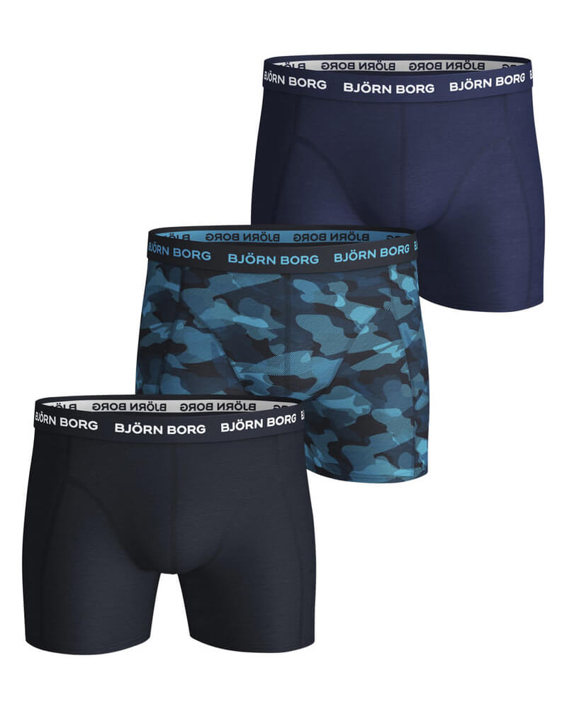 Björn Borg Essential 3-pack Cotton Stretch Shorts - Size XXL 3 stk.
