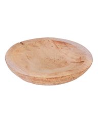 Wood Bowl Round 19X4CM TEAK WOOD