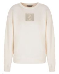 Armani Exchange Woman Logo Sweatshirt White Str. M