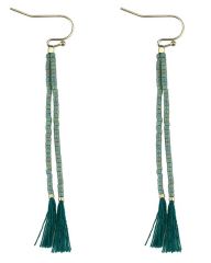Everneed Nille Tassel øreringe - Dusty Jade 