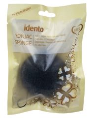 Idento Konjac Svamp - Halfball - Bamboo Charcoal (Sort)