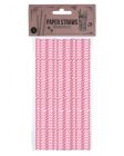 Party Collection Paper Straw ZigZag Pink