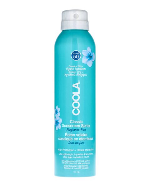 COOLA Classic Sunscreen Spray Fragance Free SPF 50