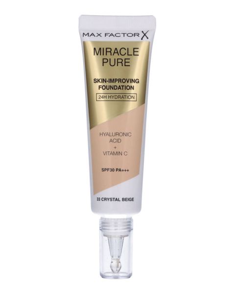 Max Factor Miracle Pure Skin-Improving Foundation - 33 Crystal Beige Max Factor Miracle Pure Skin-Improving Foundation - 33 Crystal Beige