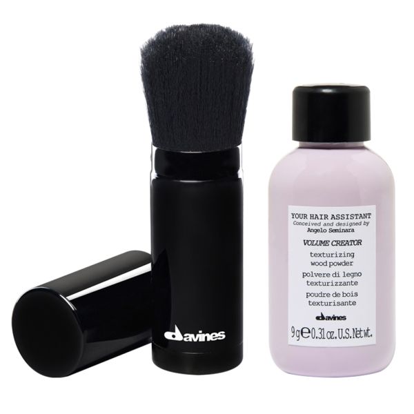 Davines Volume Creator - Texturizing Wood Powder + Refillable Applicator Brush