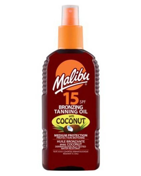 Malibu Bronzing Tanning Oil Spray Coconut SPF 15 Malibu Bronzing Tanning Oil Spray Coconut SPF 15