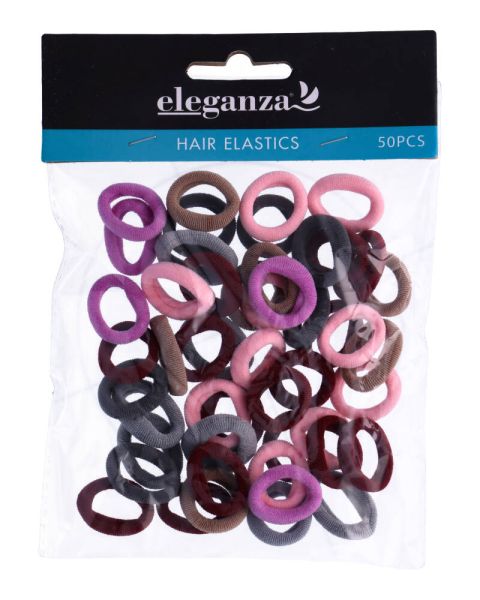 Eleganza Hair Elastics Rosa Och Lila