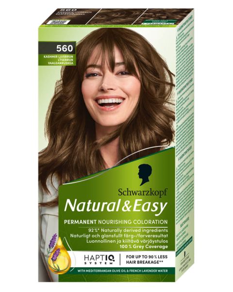 Schwarzkopf Natural & Easy 560 Kashmir Lysebrun Schwarzkopf Natural & Easy 560 Kashmir Lysebrun