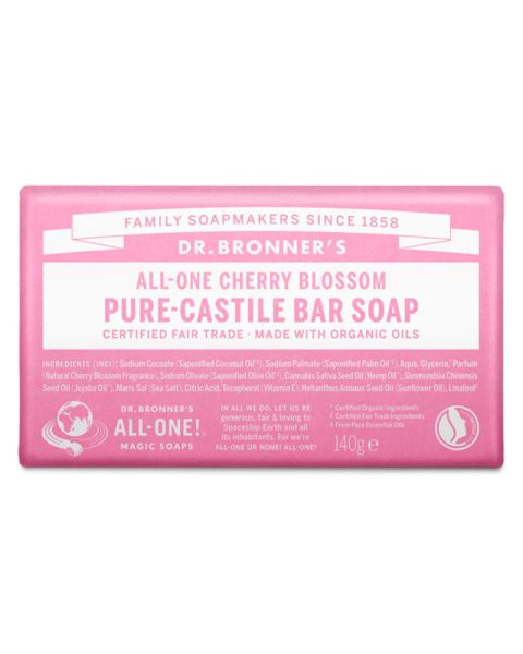 Dr. Bronner's Pure-Castile Bar Soap Cherry Blossom