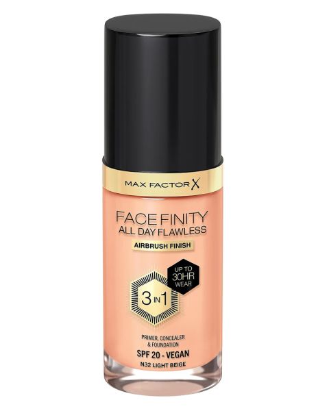 Max Factor Facefinity All Day Flawless 3In1 Foundation N32 Light Beige Max Factor Facefinity All Day Flawless 3In1 Foundation N32 Light Beige
