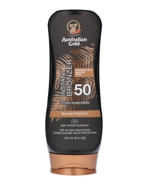 Australian Gold Instant Bronzer Lotion Sunscreen 50 (F)