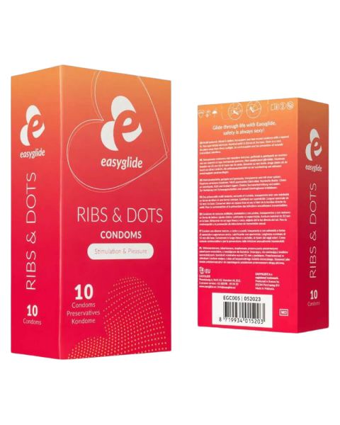 Easyglide Ribs & Dpts Condoms Stimulation & Pleasure