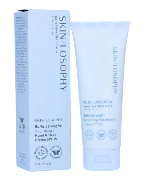 Skin Losophy Build Strenght Nourishing Hand & Neck Creme SPF 15 Skin Losophy Build Strenght Nourishing Hand & Neck Creme SPF 15