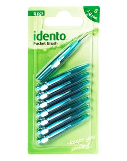 Idento Pocket Brush 8 x 1,0mm (Grøn/Turkis)