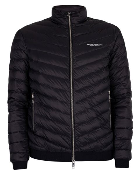 Armani Exchange Down Jacket Black/Melange Grey L
