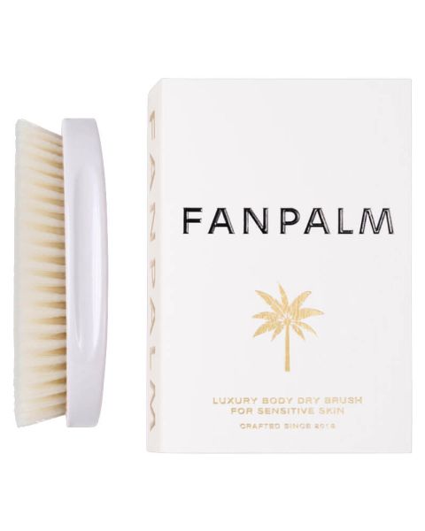 Fan Palm Dry Body Brush â Sensitive skin â Glossy White Fan Palm Dry Body Brush â Sensitive skin â Glossy White