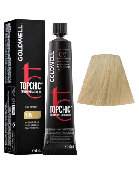 Goldwell Topchic Permanent Hair Color 10V Pastel Violet Blonde