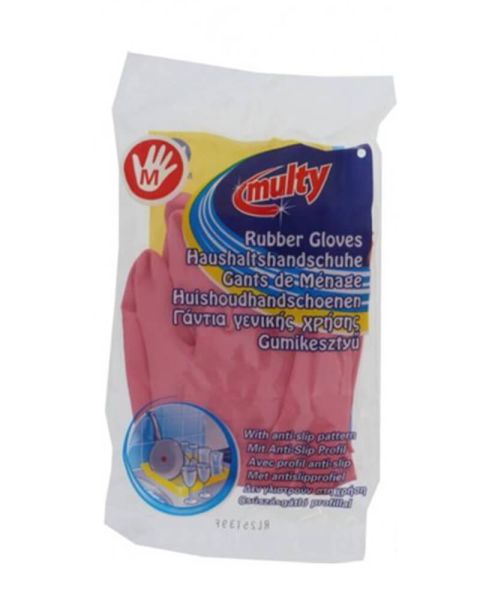 Multy Rubber Gloves Pink Multy Rubber Gloves Pink