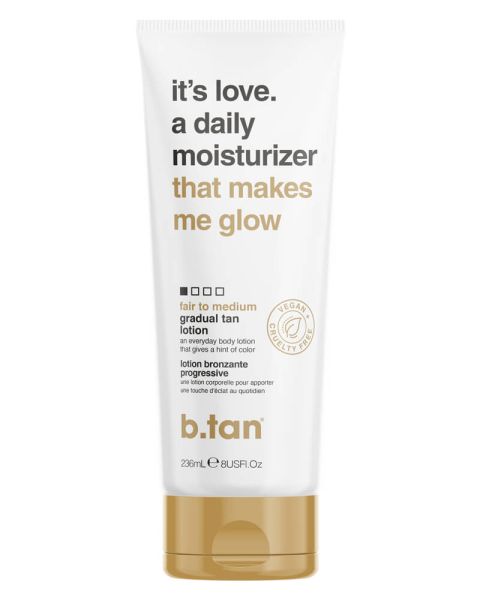 b.tan It's Love. A Daily Moisturizer That Makes Me Glow Gradual Tan Lotion (U)