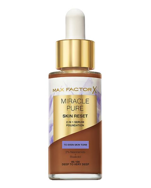Max Factor Miracle Pure 2 In 1 Skin Reset Serum Foundation 95-100