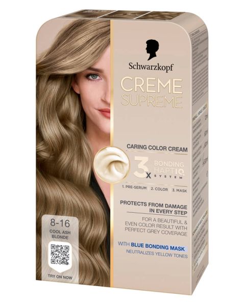 Schwarzkopf Creme Supreme 8-16 Cool Ash Blonde Schwarzkopf Creme Supreme 8-16 Cool Ash Blonde