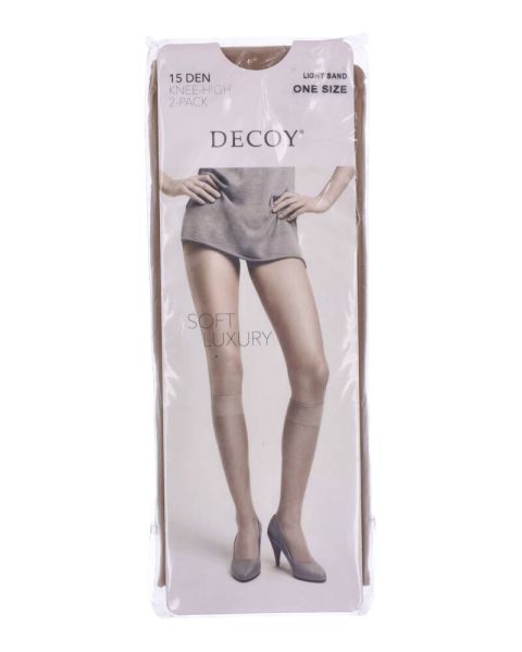 Decoy Silk Look (15 Den) Light Sand 2-Pack Knee High One Size Decoy Silk Look (15 Den) Light Sand 2-Pack Knee High One Size