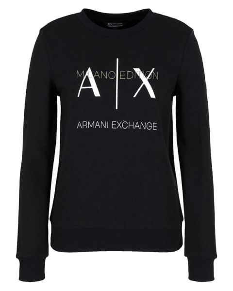 Armani Exchange Woman Sweatshirt Black XL Armani Exchange Woman Sweatshirt Black XL