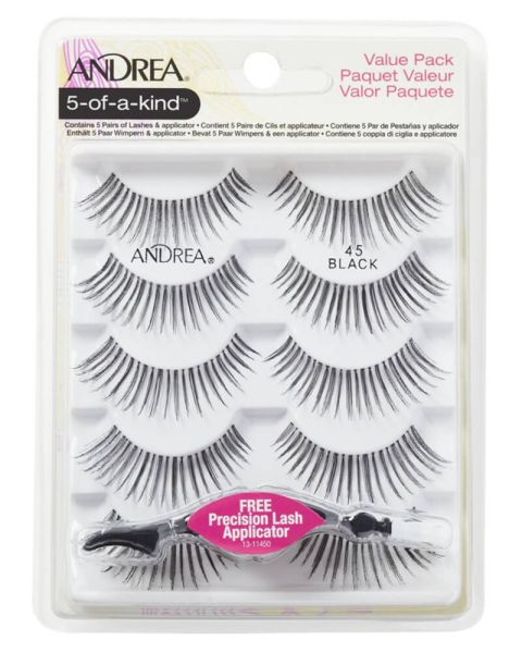 Andrea 5-Of-A-Kind Lashes Black 45 Andrea 5-Of-A-Kind Lashes Black 45