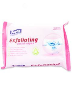 Purex Exfoliating Facial Wipes 25 stk 
