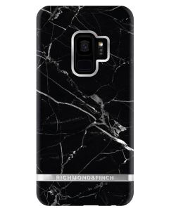 Richmond And Finch Black Marble - Silver Samsung S9 Cover (U) 