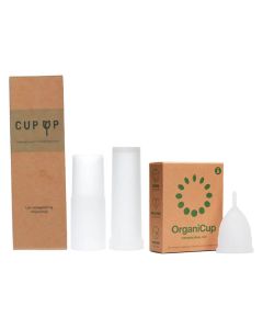 CupUp Insättningshylsa + Frivillig OrganiCup Menskopp