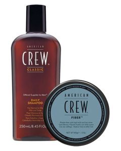 American Crew - Get The Look (Daily Shampoo+Fiber wax) Gift Set 