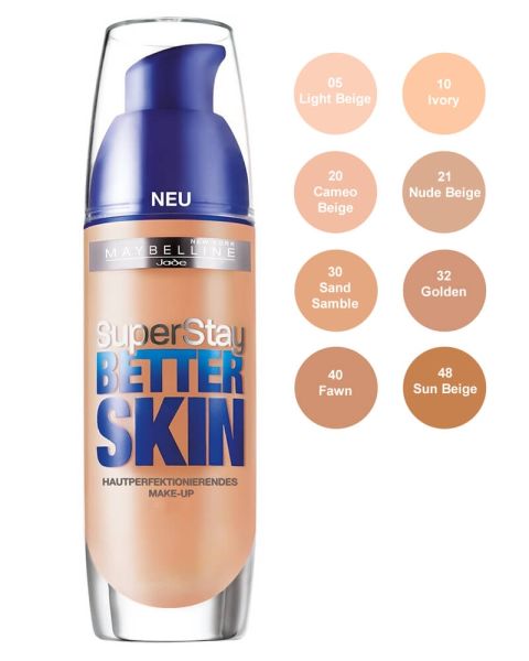 Maybelline SuperStay Better Skin, Flawless Finish Foundation - 040 Fawn