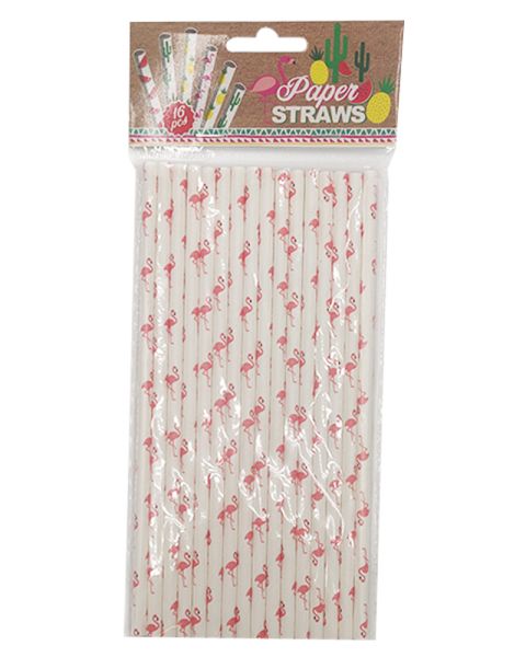 Party Collection Paper Straw Flamingo