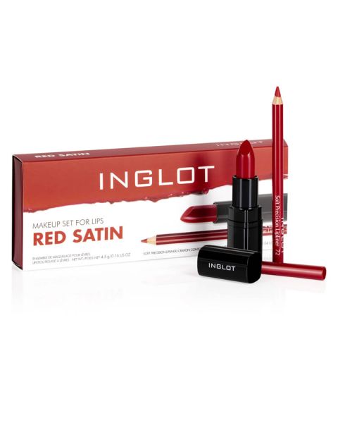 Inglot Makeup Set For Lips - Red Satin (U)