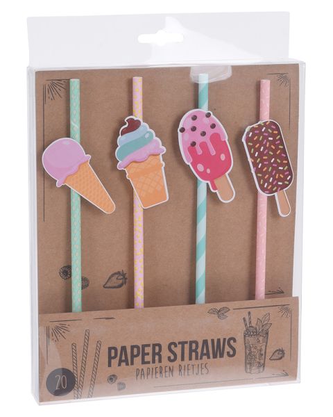 Party Collection Paper Straw Ice Cream