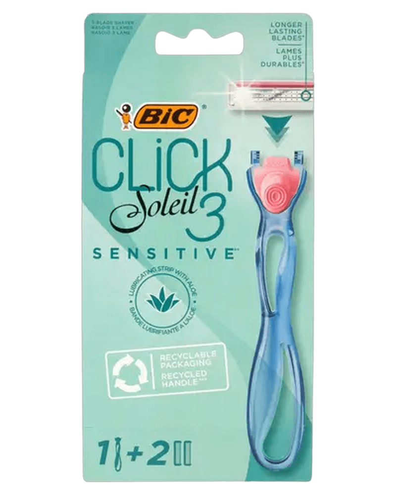 Bic Soleil Click 3 Sensitive – Starter Kit 3 stk.