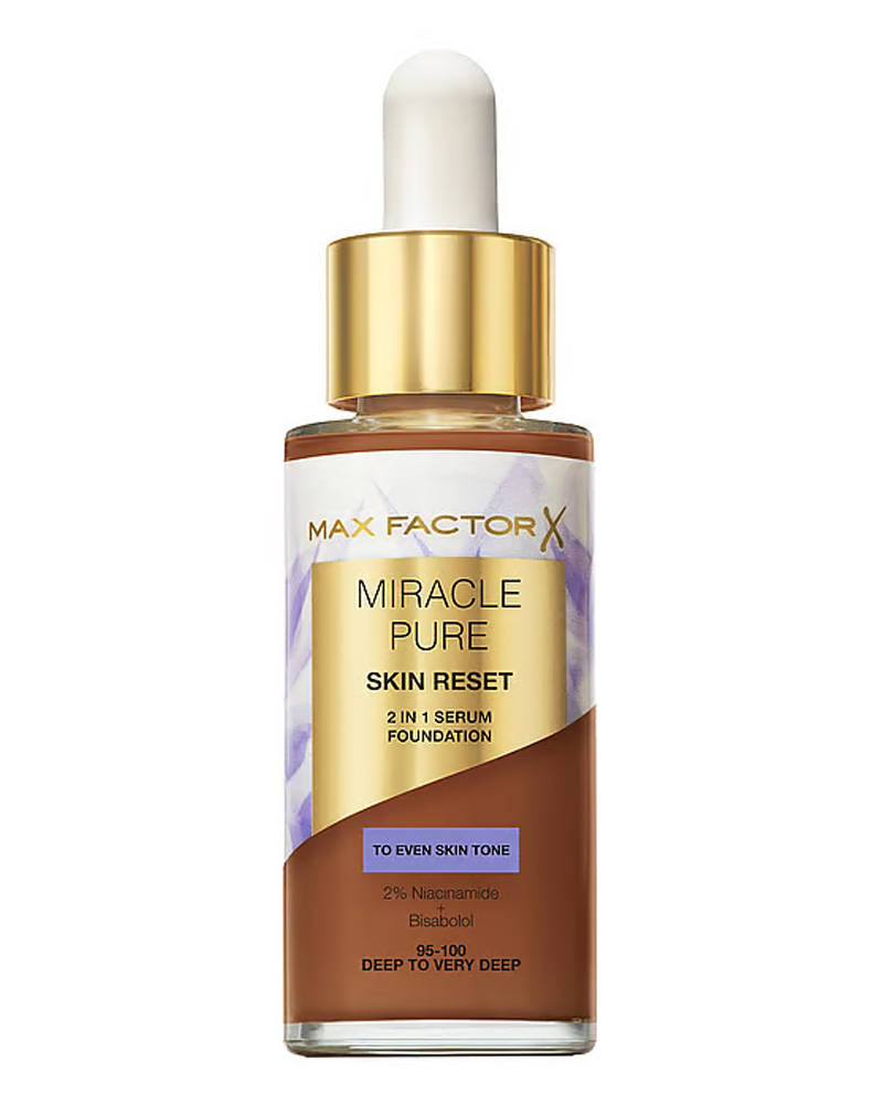 Max Factor Miracle Pure 2 In 1 Skin Reset Serum Foundation 95-100 30 ml