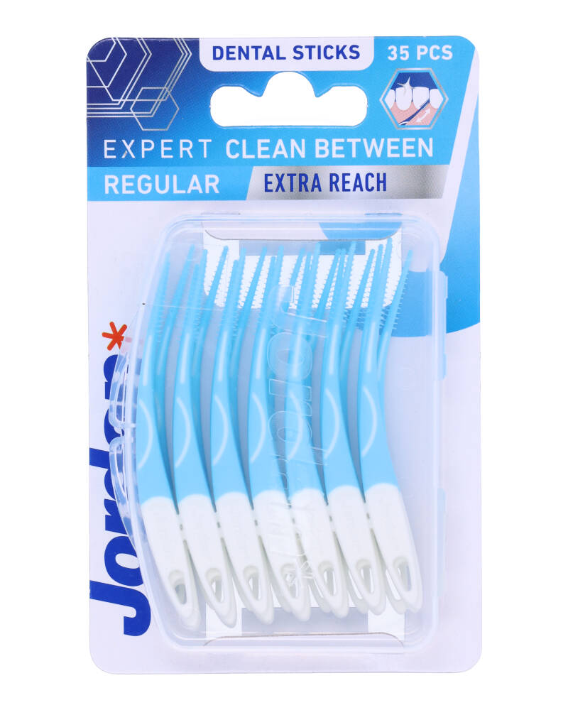 Jordan Dental Sticks Expert Clean Between Regular Blue 35 stk.